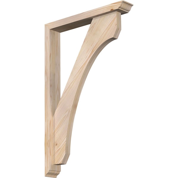 Ekena Millwork Legacy Traditional Smooth Bracket w/ Offset Brace, Douglas Fir, 3 1/2"W x 22"D x 34"H BKT0402X22X34LEC01SDF - main